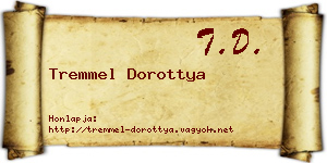 Tremmel Dorottya névjegykártya